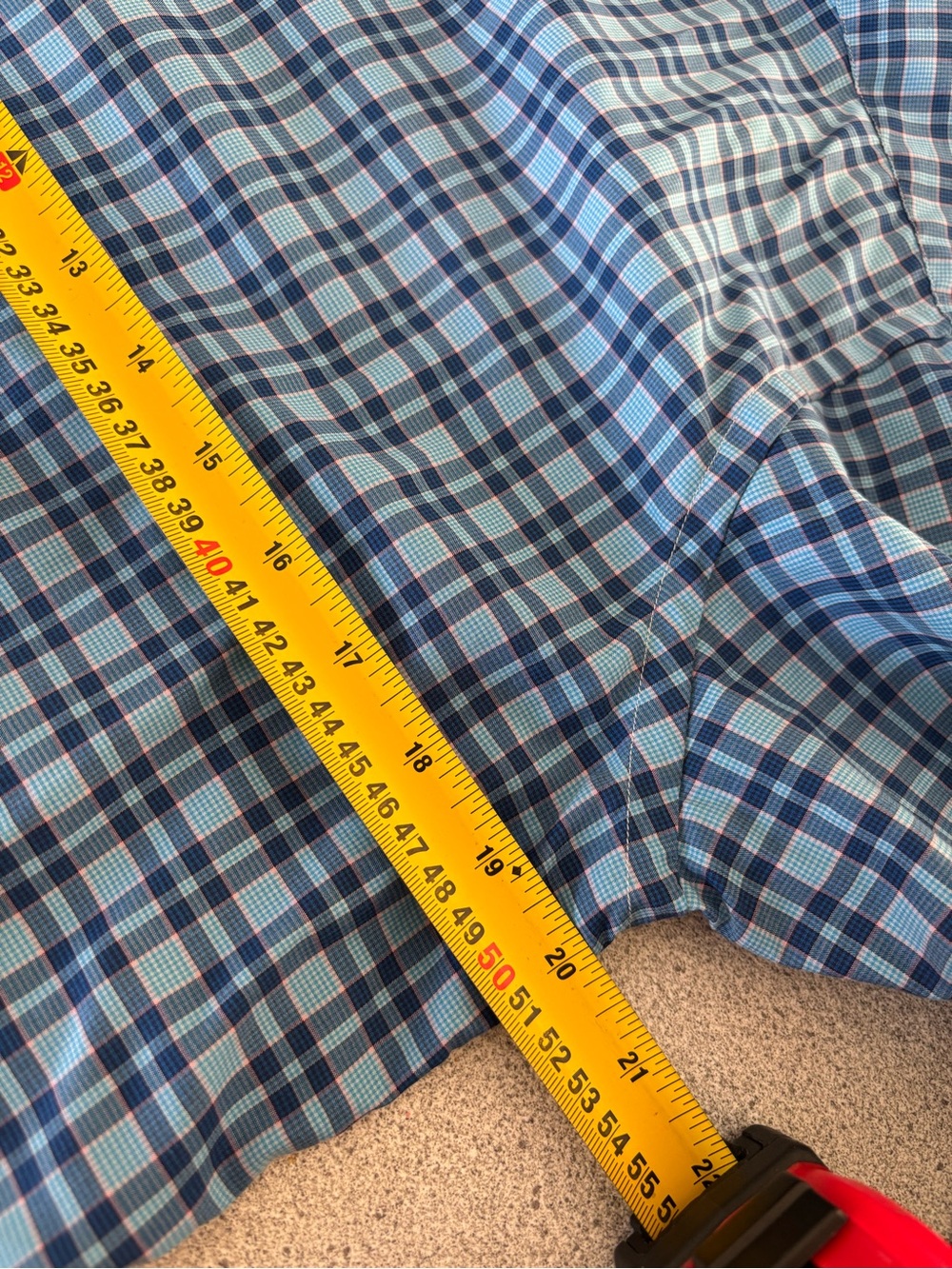 Eton Contemporary Blue Plaid 100% Cotton Dress Shirt 15 / 38 Corporate Luxury - Picture 9 of 11